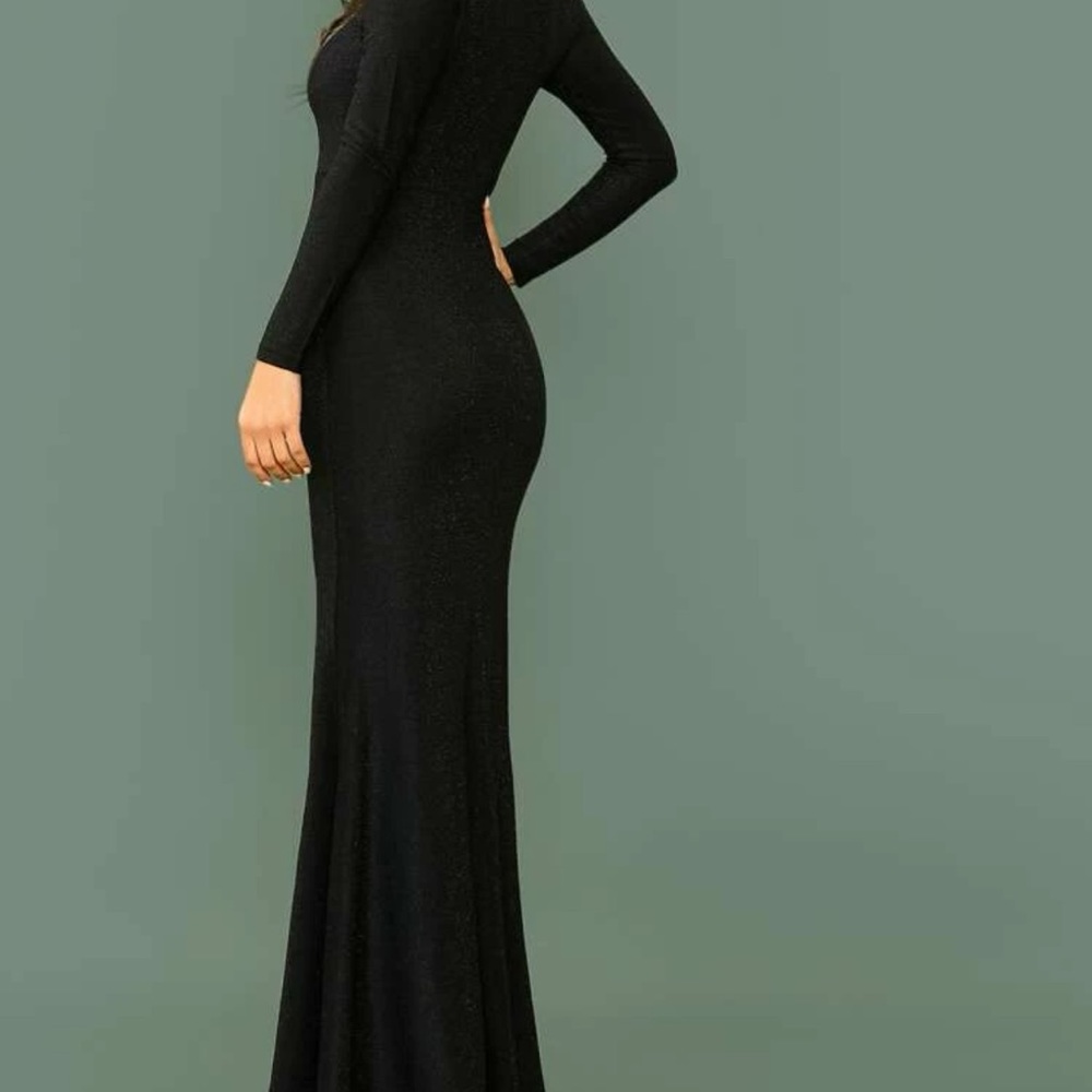 Sweetheart neck fish tail glitter dress